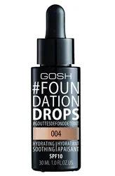 GOSH Foundation Drops SPF10 LEKKI PODKŁAD nawilżająco-kojący 004
