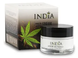 India Cosmetics KREM DO TWARZY z olejem z konopi
