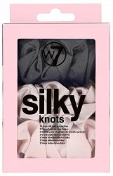 W7 SILKY KNOTS 3 Large Silk Hair Scrunchies ZESTAW JEDWABNYCH GUMEK DO WŁOSÓW Original