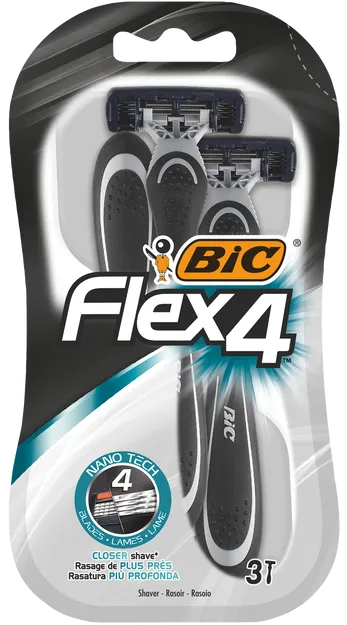 BIC maszynka do golenia FLEX 4 ostrza | 3 szt.