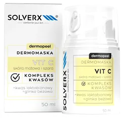 SOLVERX Dermopeel DERMOMASKA VIT C skóra matowa i szara