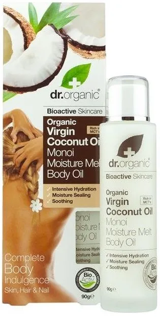 Dr.Organic VIRGIN COCONUT OIL olejek do ciała, włosów i dłoni z ORGANICZNYM OLEJKIEM KOKOSOWYM odżywczo-nawilżający